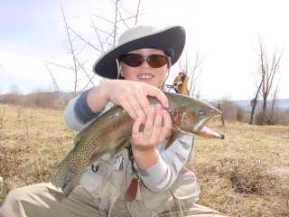 A heavy fish before release